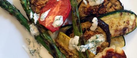 Saladmaster grilled halloumi and vegetables 